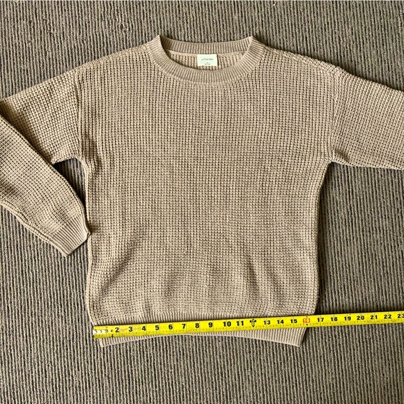 Aritzia Wilfred Free Isabelli Sweater in Camel size 2XS 100% merino wool - Picture 11 of 15